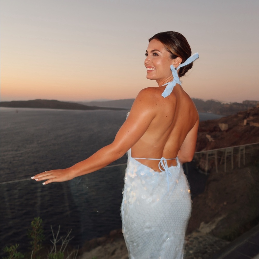 Rat & Boa Anais Light Blue Backless Dress